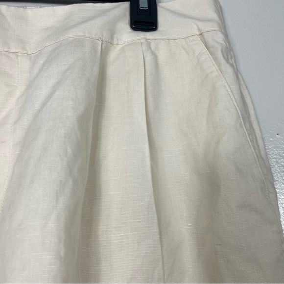 Pact Canopy Organic Cotton Linen Blend High-Waisted Shorts Bone XL 16/18/20 - Picture 7 of 12